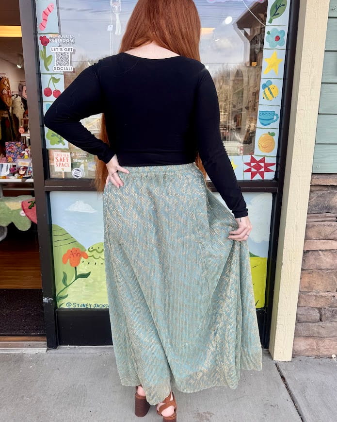 Jaded Beetle Midi Skirt