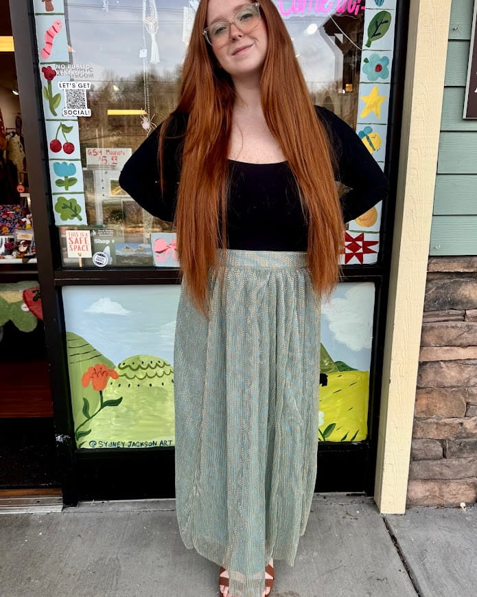 Jaded Beetle Midi Skirt