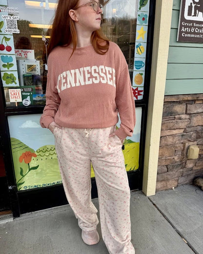 Tennessee Rose Ribbed Top