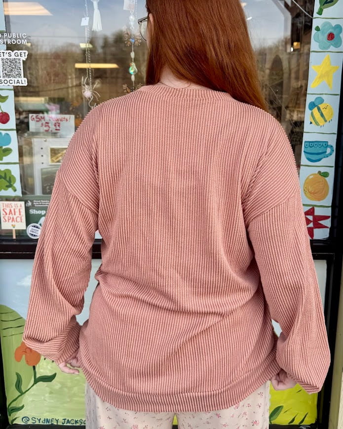 Tennessee Rose Ribbed Top