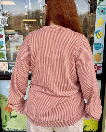 Tennessee Rose Ribbed Top