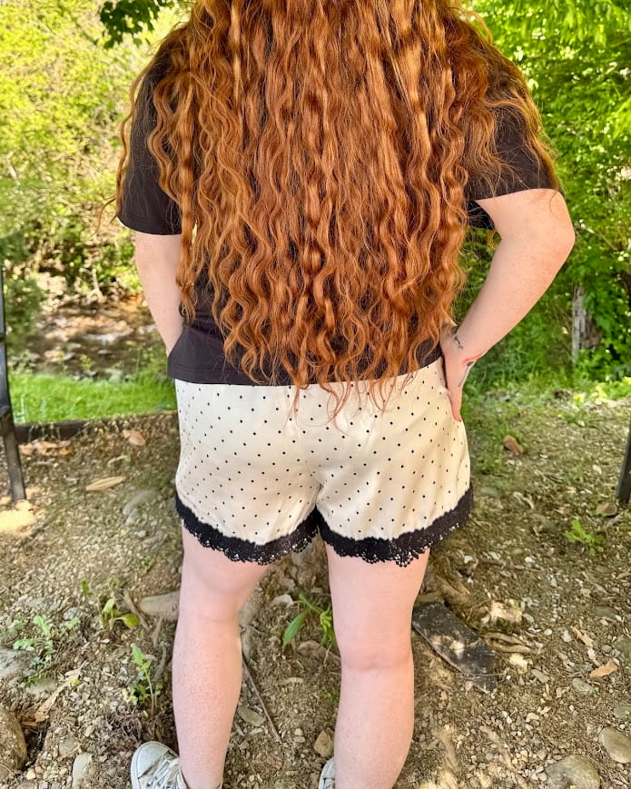 Polka Dot Lace Trim Short