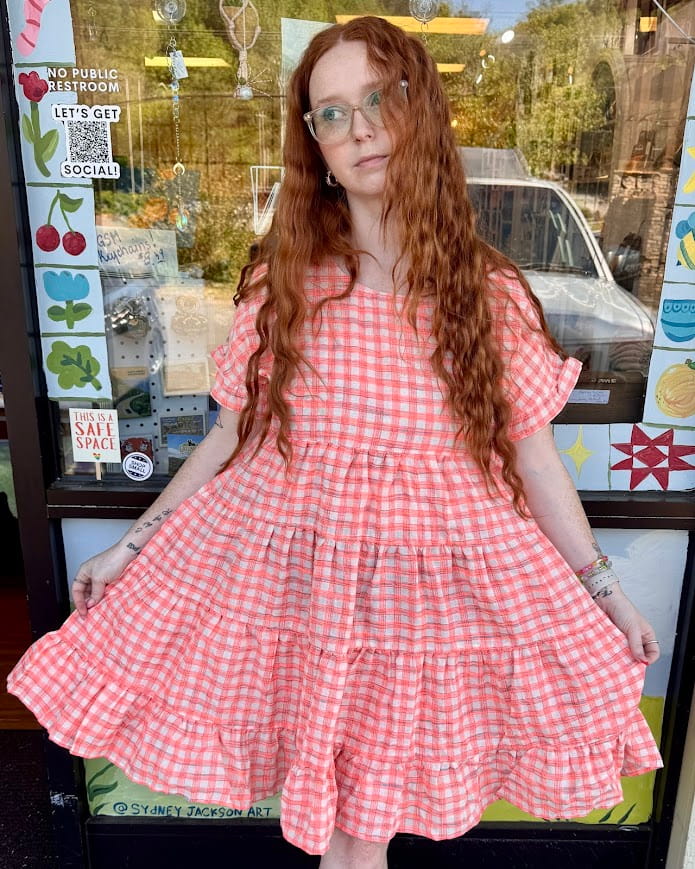 Picnic Plaid Tiered Mini Dress