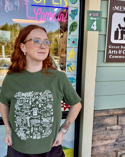 Gatlinburg Map T-Shirt