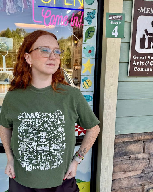 Gatlinburg Map T-Shirt