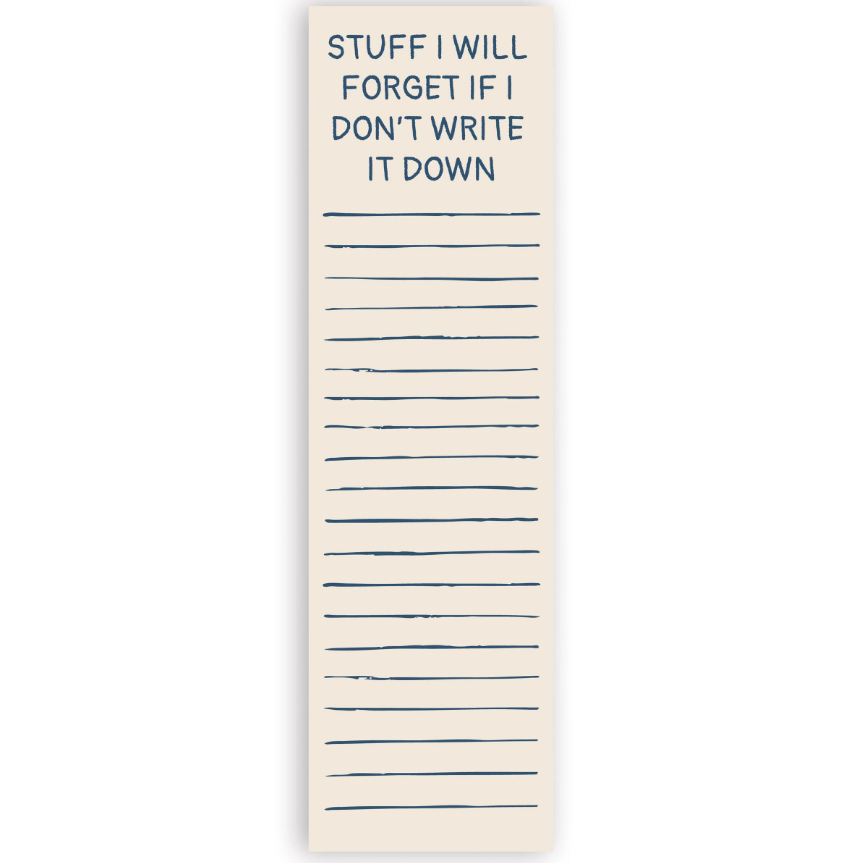 Stuff I Will Forget  List Pad