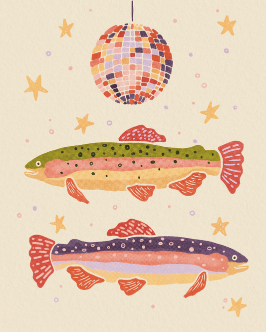 Fish Disco 8x10 Art Print