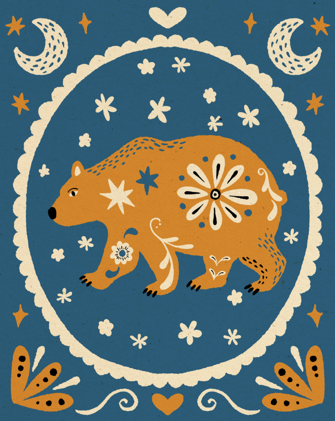 Mystical Bear Art Print