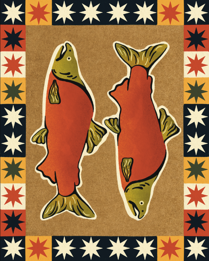 Star Salmon 8x10 Art Print