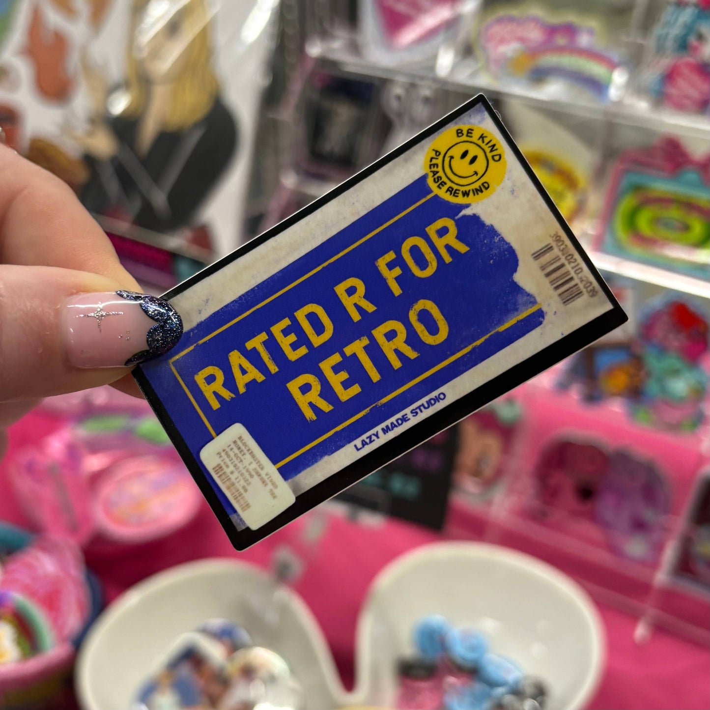 Rated R for Retro Vhs Sticker