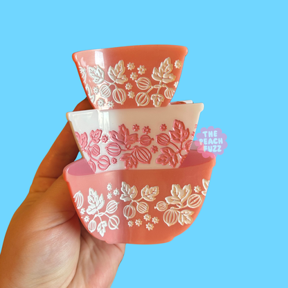 Pink Retro Bowls Hair Claw
