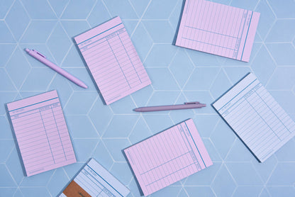 Library Card Pink Notepad