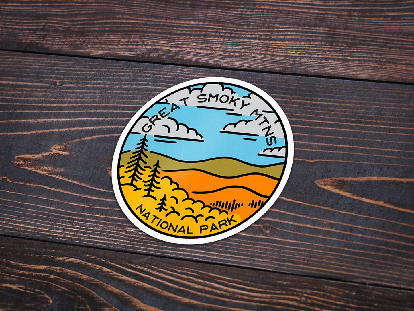Great Smoky Mountains Color Sticker