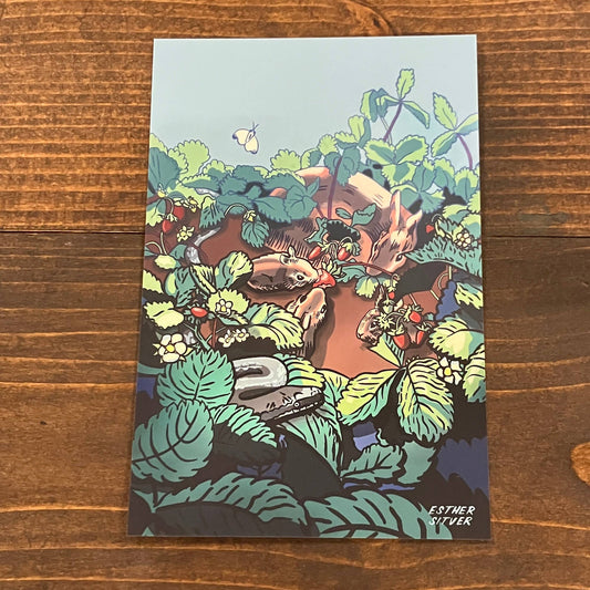 The Strawberry Patch 4x6 Postcard