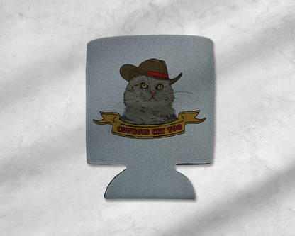 Cowboys Cry Too Cat Koozie