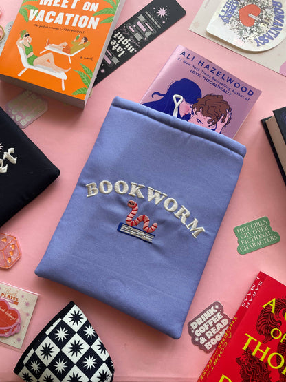 Bookworm Embroidered Book Sleeve