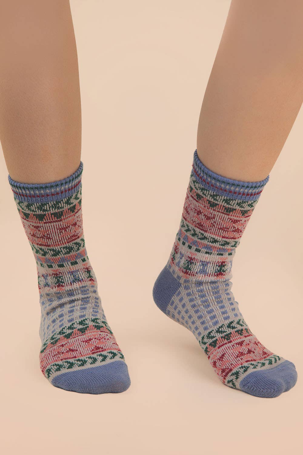 Heather Gray Cottage Crew Socks