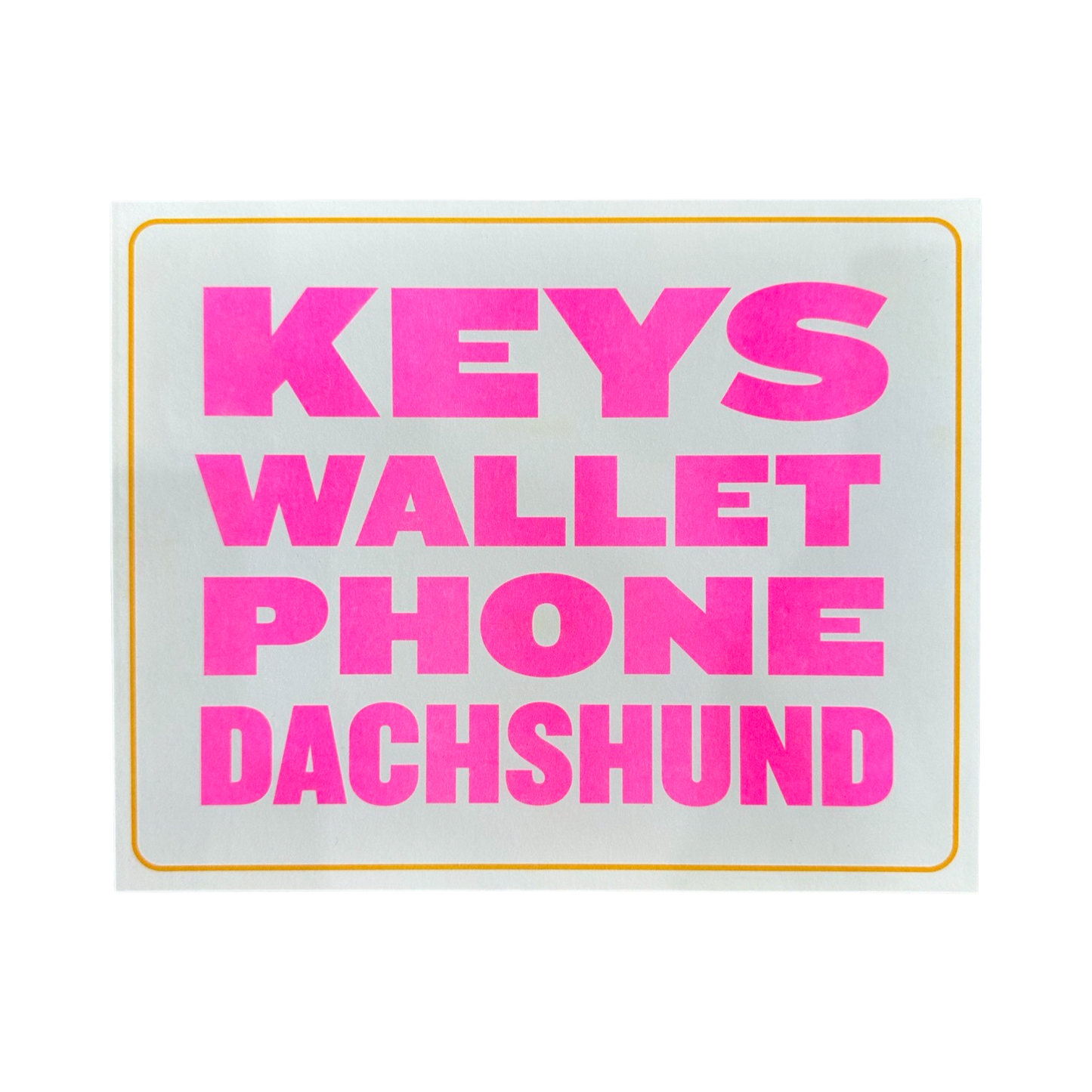 Keys Wallet Phone Dachshund Print