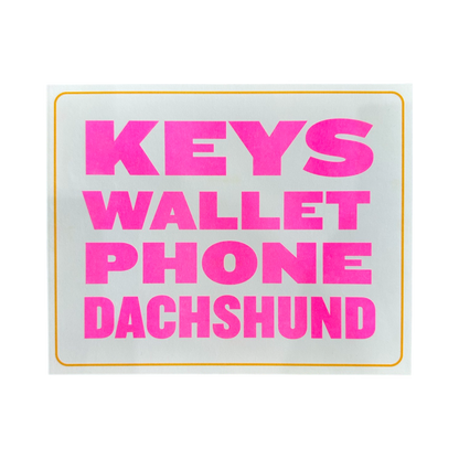Keys Wallet Phone Dachshund Print