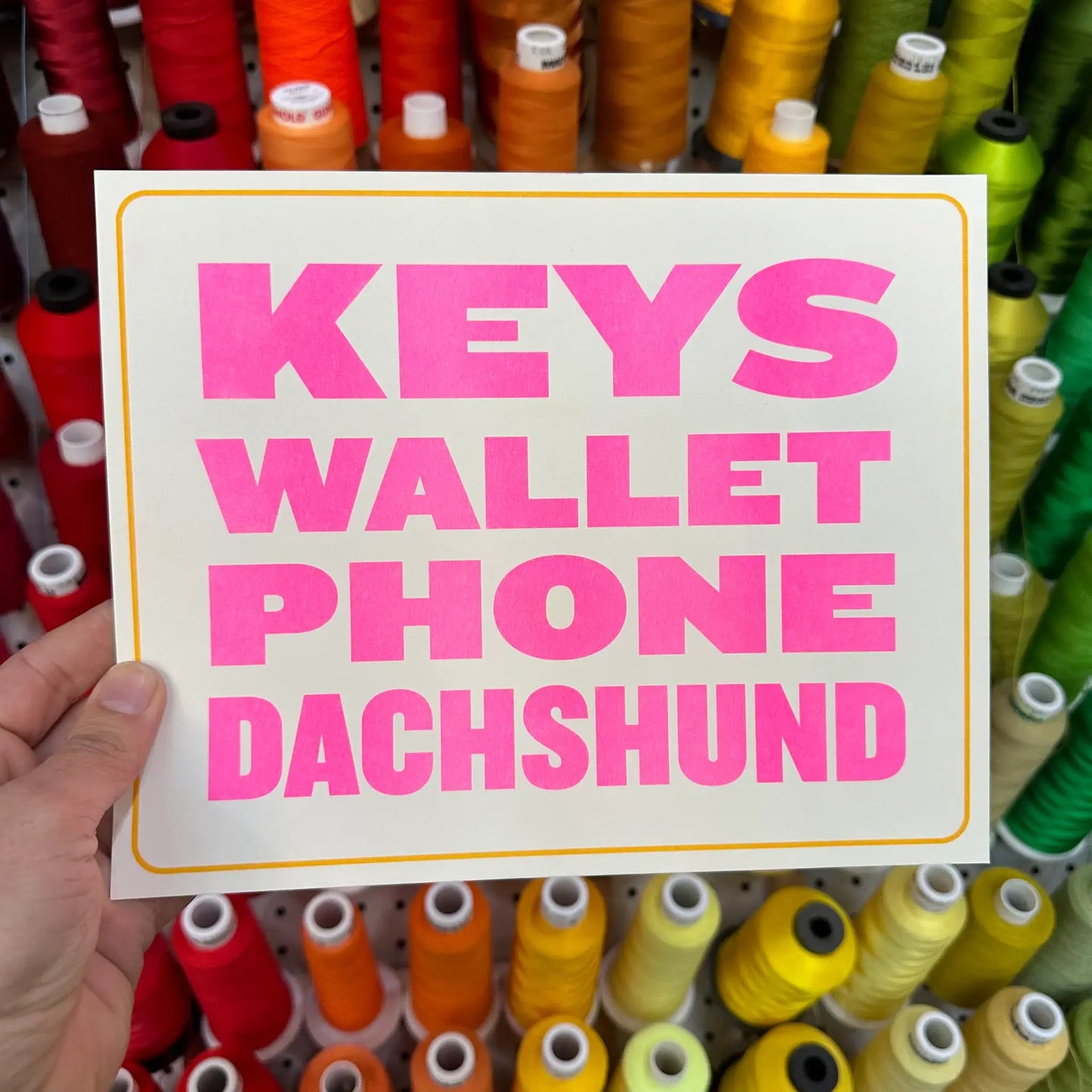 Keys Wallet Phone Dachshund Print