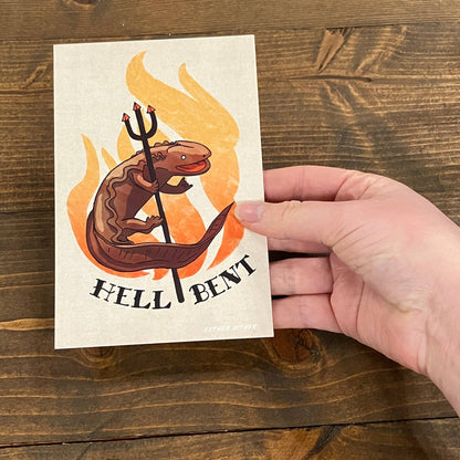 Hell Bent Hellbender Salamander Postcard