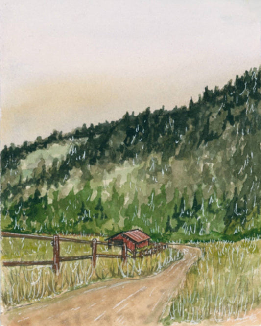 Green Hill 5x7 Art Print