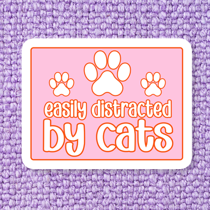 Distracted by Cats Sticker