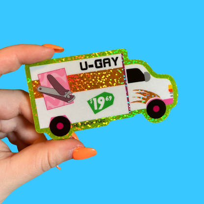 U-Gay Glitter Sticker
