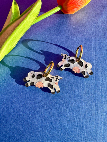 Honey Moo Moo Cow Earrings