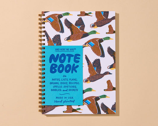 Flying Mallards A5 Spiral Notebook
