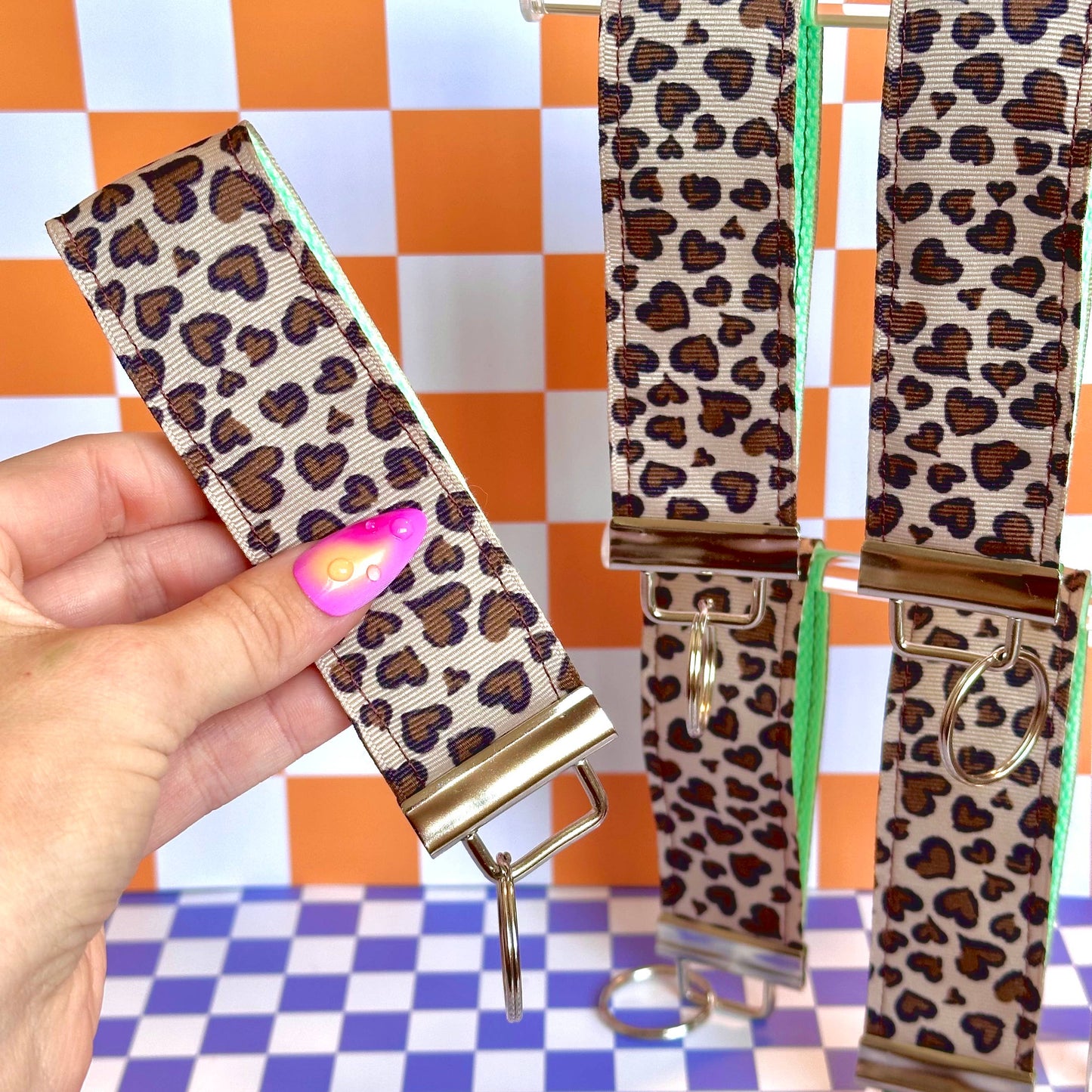 Leopard Handmade Wristlet
