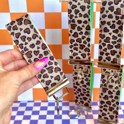 Leopard Handmade Wristlet