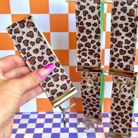 Leopard Handmade Wristlet