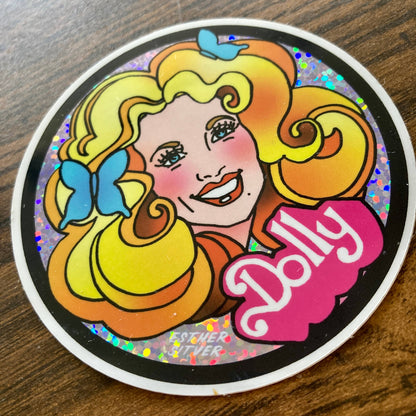 Backwoods Barbie Dolly Glitter Sticker