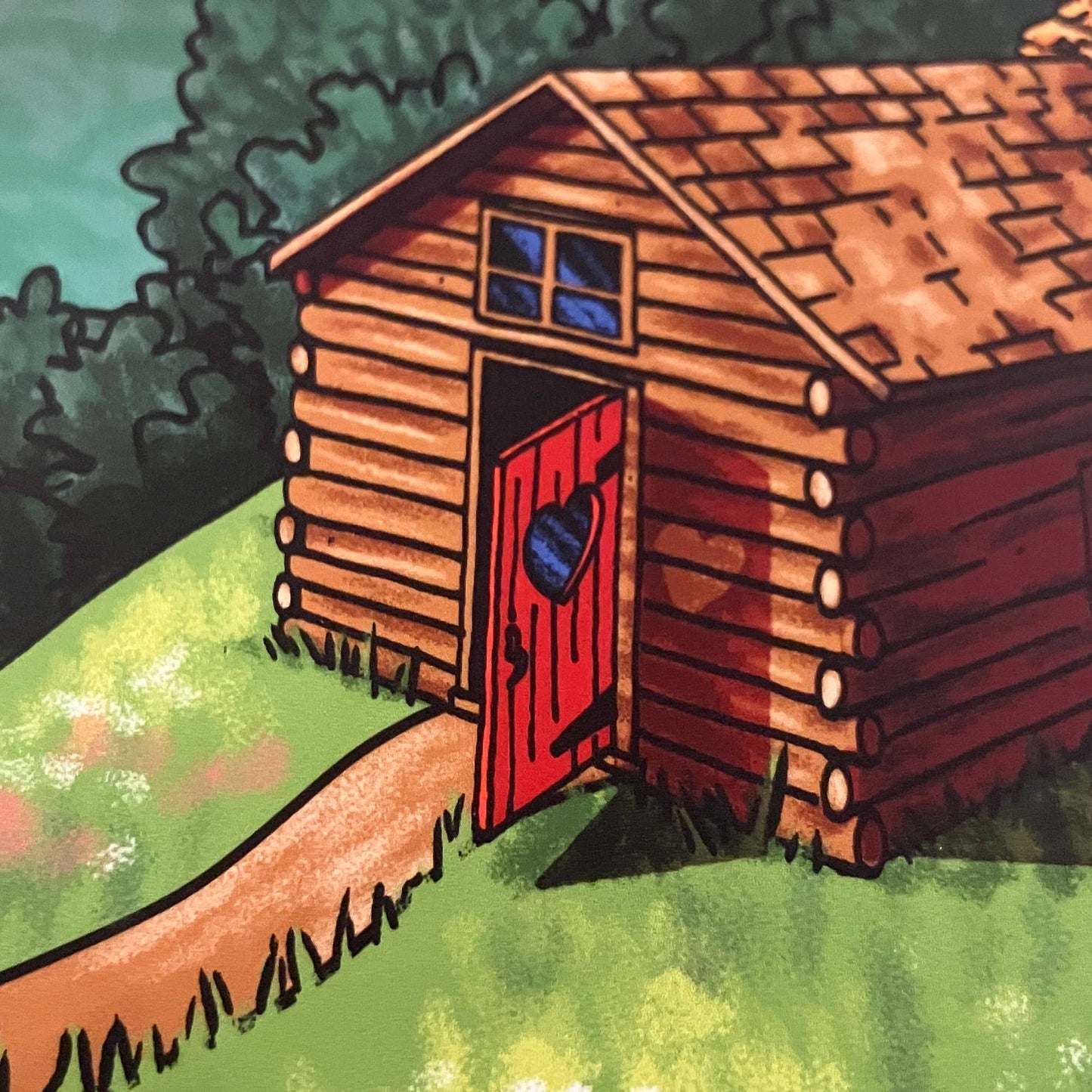 Country Cabin Postcard
