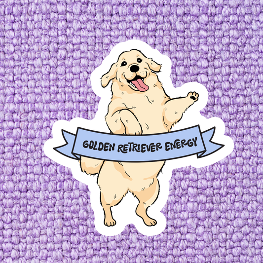 Golden Retriever Energy Sticker