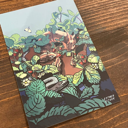 The Strawberry Patch 4x6 Postcard