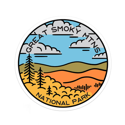 Great Smoky Mountains Color Sticker