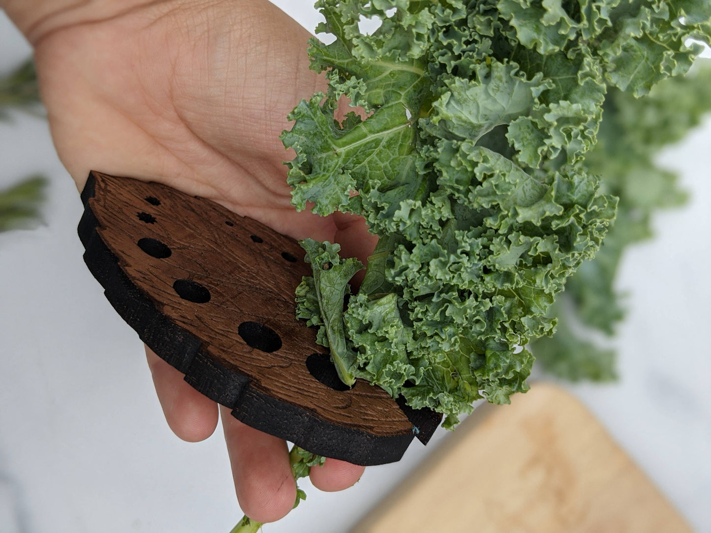 Solid-Wood Herb Stripper Tool