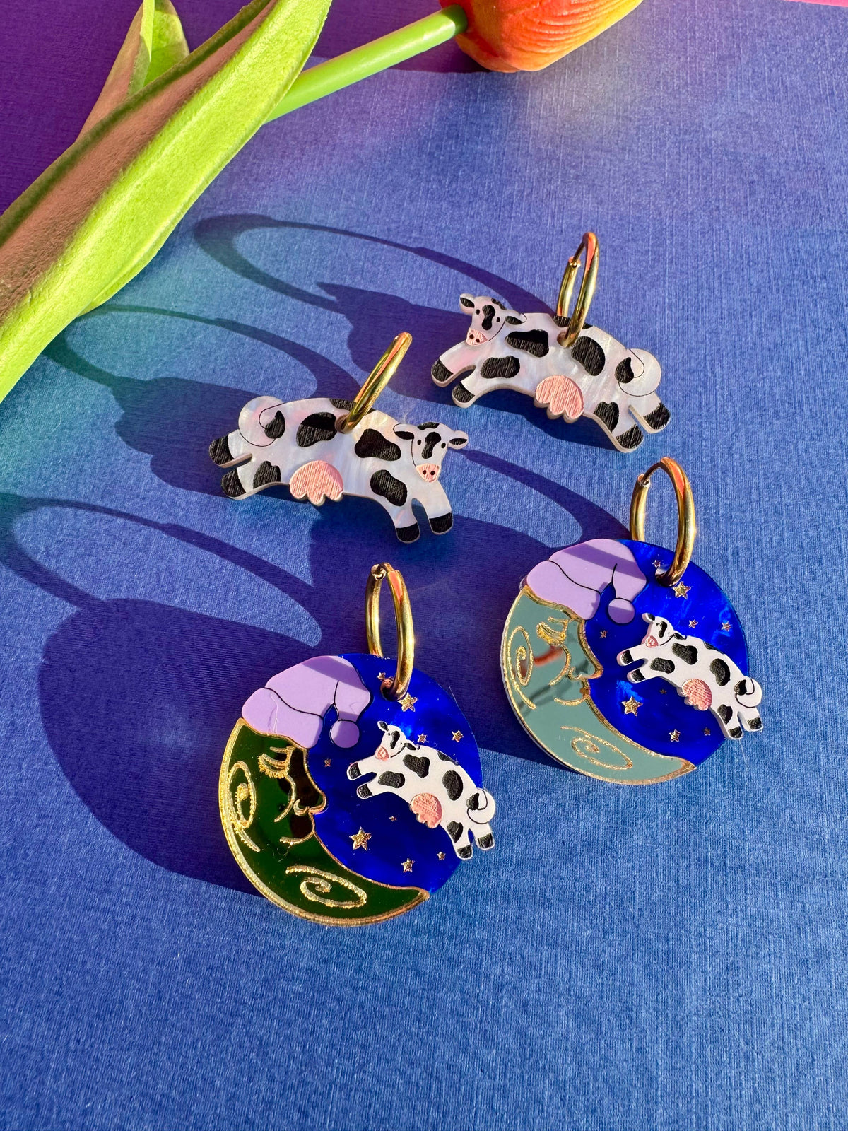 Cow Over the Moon Earrings
