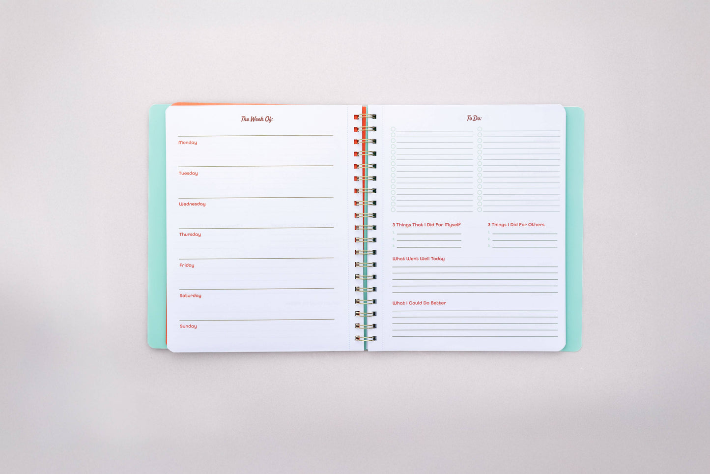 Cherries and Strawberries Undated Weekly Planner