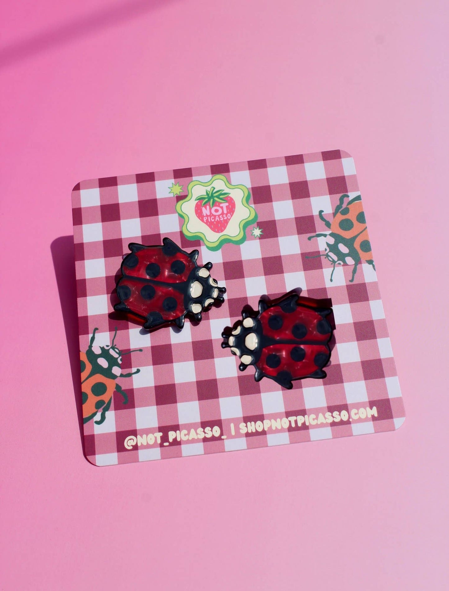 Lady Bug Hair Clip Set
