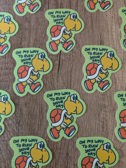 On My Way Sticker