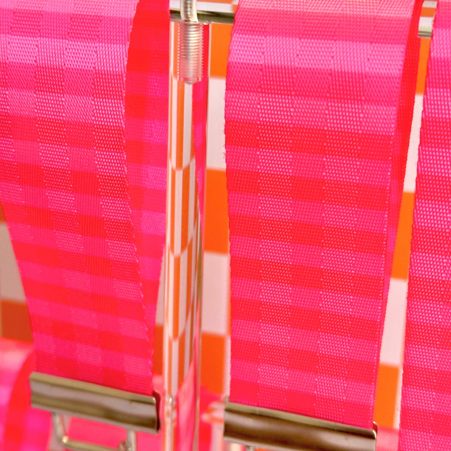 Neon Pink Handmade Wristlet