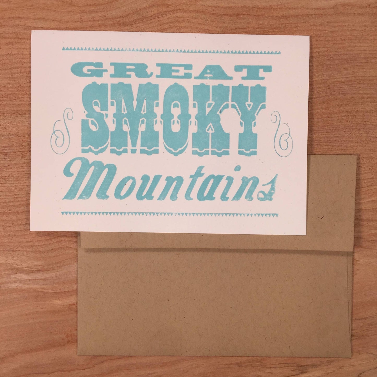 Great Smoky Mountains Letterpress Greeting Card