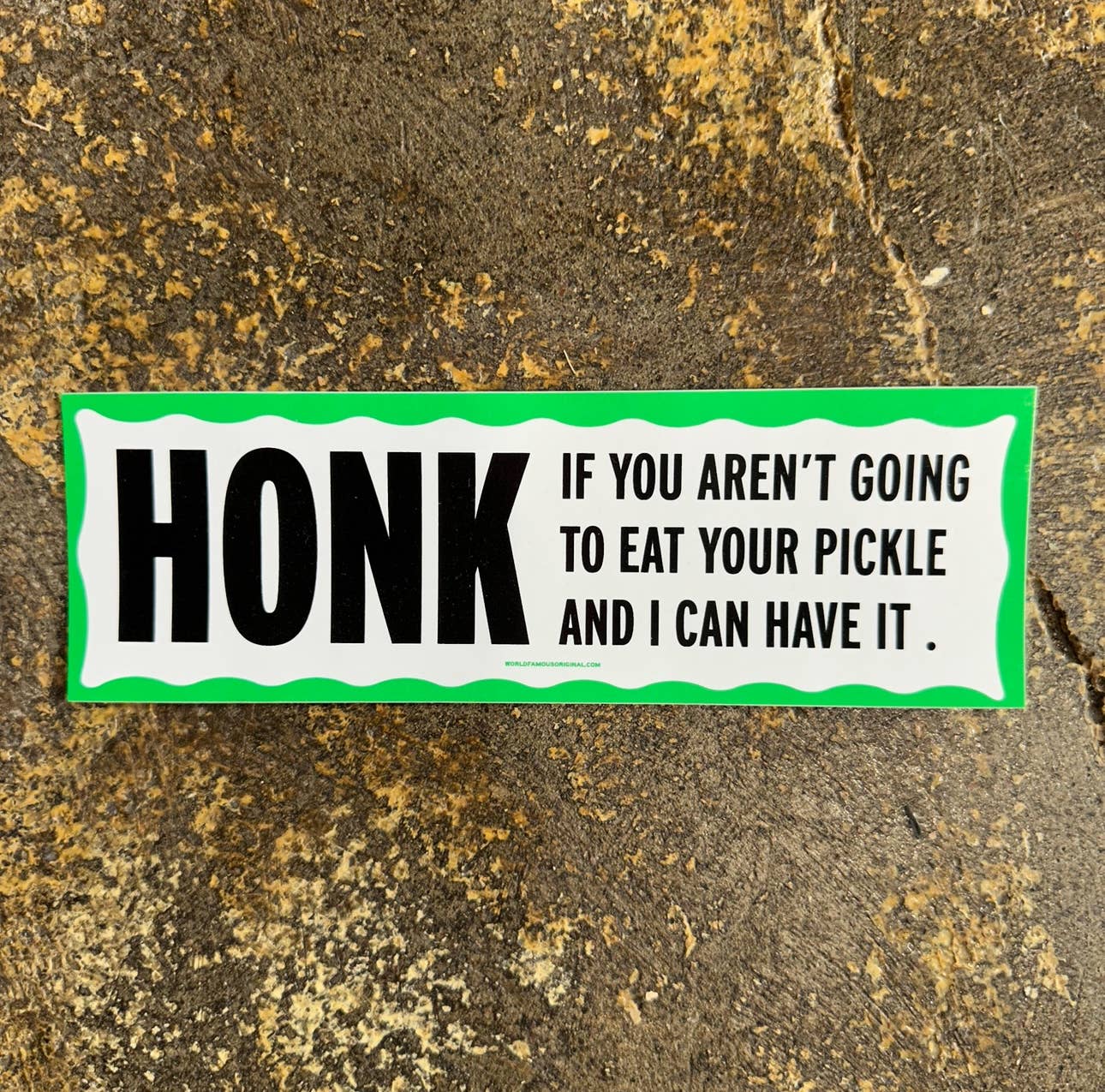 Eat Your Pickle Bumper Sticker