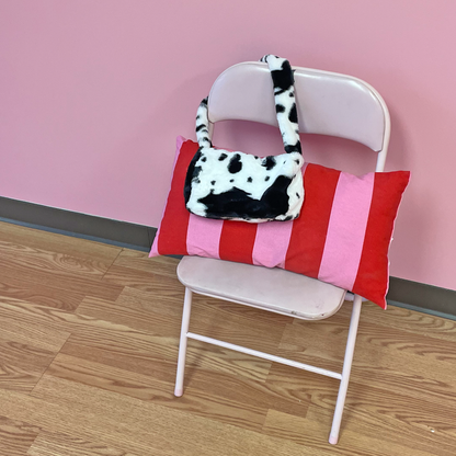 Faux Fur Cow Print Bag