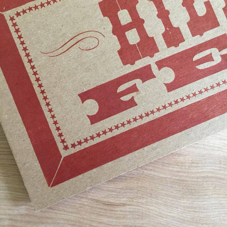 Hillbilly Fever Letterpress Paper Sign