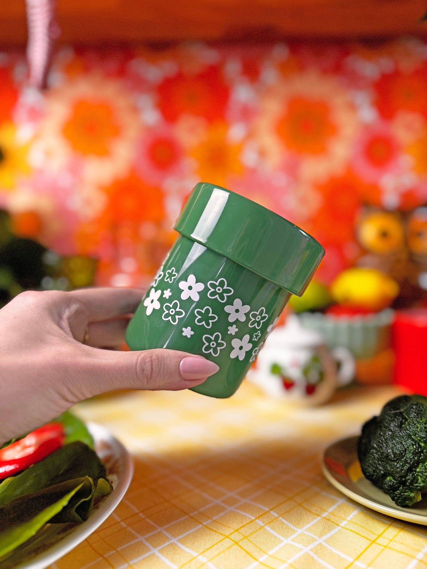 Vintage Blossoms Stash Jar