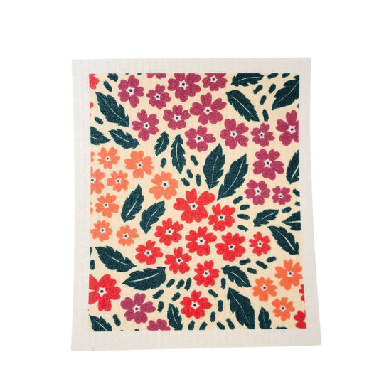 Flower Patterned Swedish Dishcloths